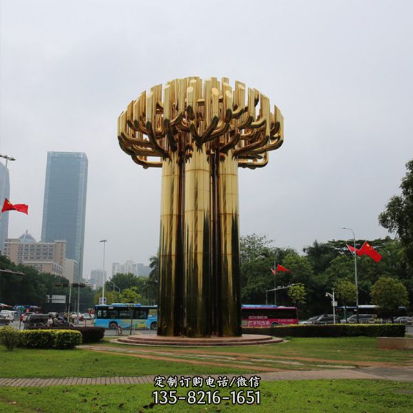 大型園林廣場不銹鋼抽象景觀雕塑（4）