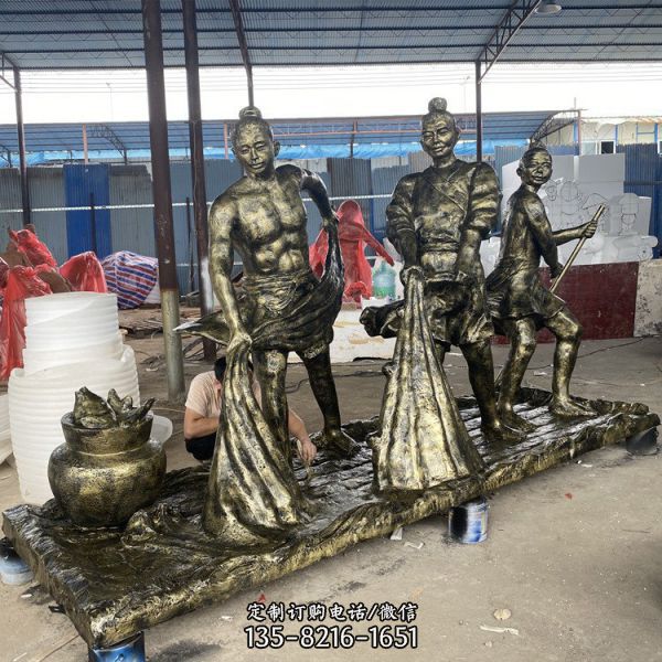 城市街頭返工人物情景小品雕塑（1）