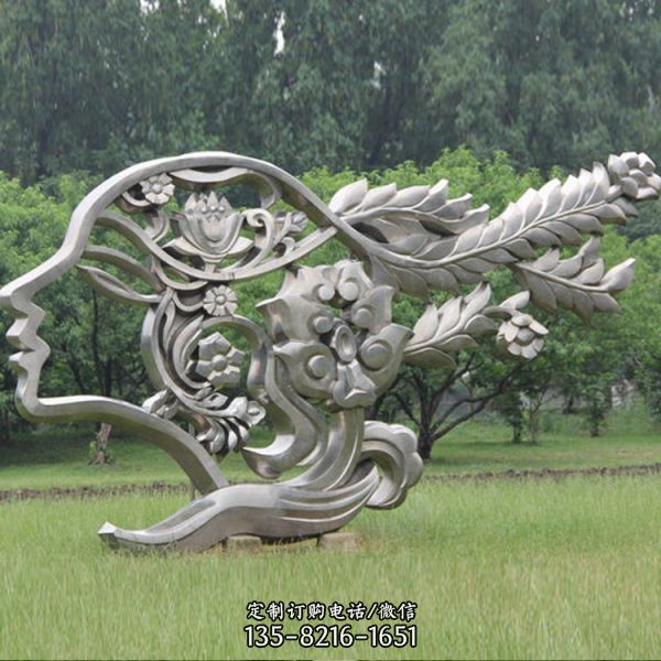 酒店園林水景不銹鋼鏤空景觀雕塑（6）