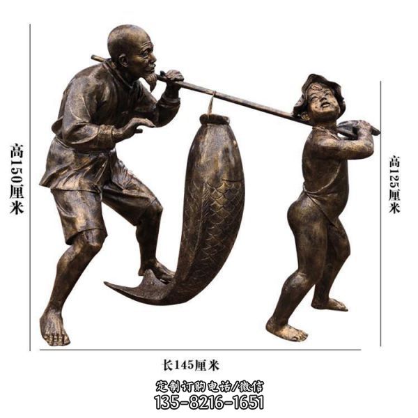 玻璃鋼仿銅民俗文化人物小品雕塑（2）