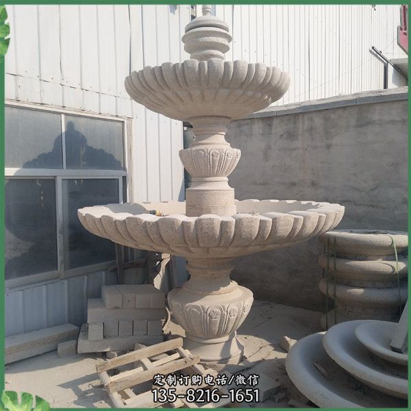 庭院景觀大理石流水噴泉花缽擺件雕塑（3）
