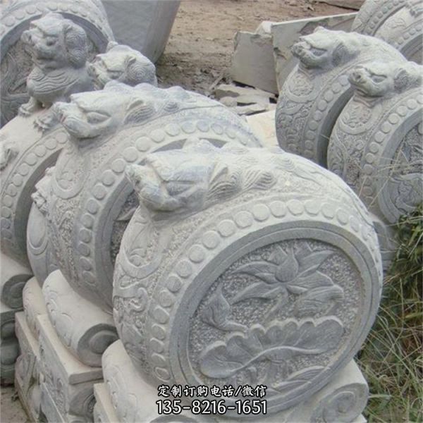 古建宅院中式花崗巖抱鼓石 雕塑（3）