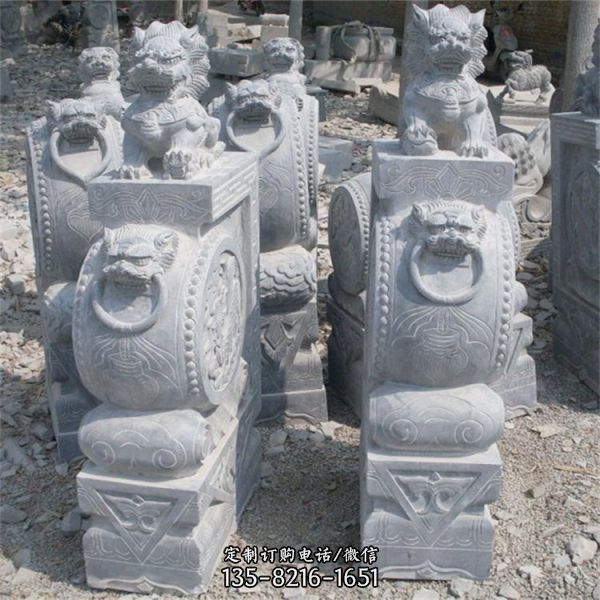 古建宅院中式花崗巖抱鼓石 雕塑（5）