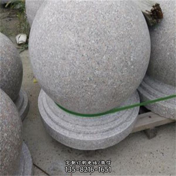 公園路邊花崗巖石雕車止石雕塑（5）