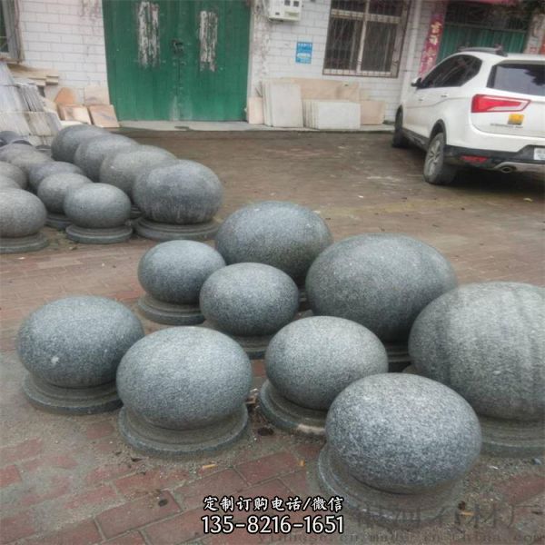 公園路邊花崗巖石雕車止石雕塑（4）