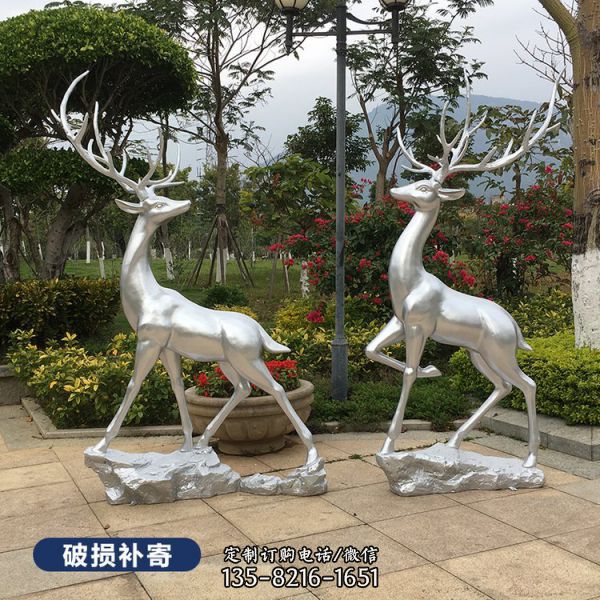 花園玻璃鋼仿真梅花鹿雕塑（5）