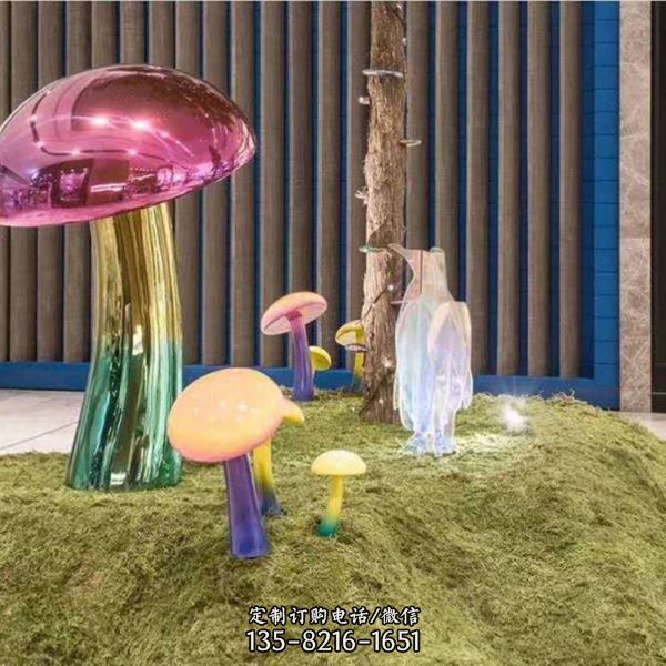 室內創意景觀不銹鋼彩繪藝術品擺件（3）