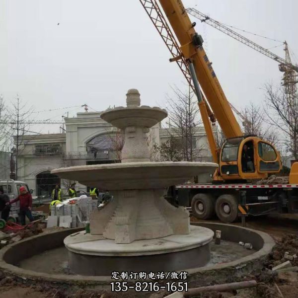 大理石水缽園林 景觀大型石雕噴泉雕塑（3）