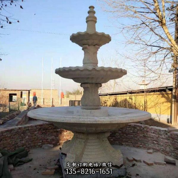 大理石水缽園林 景觀大型石雕噴泉雕塑（1）