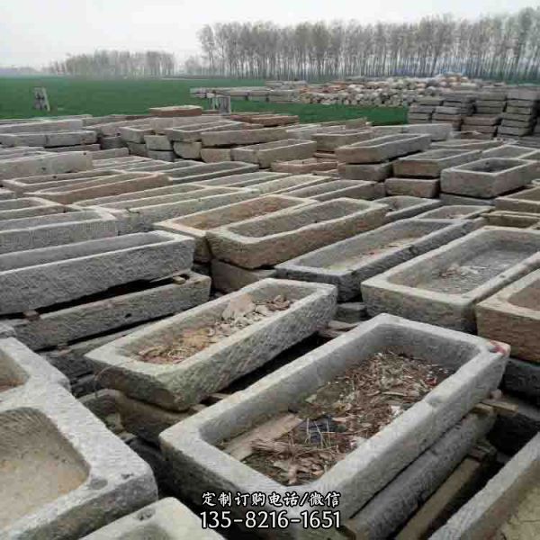 庭院景觀擺件老石槽雕塑（2）