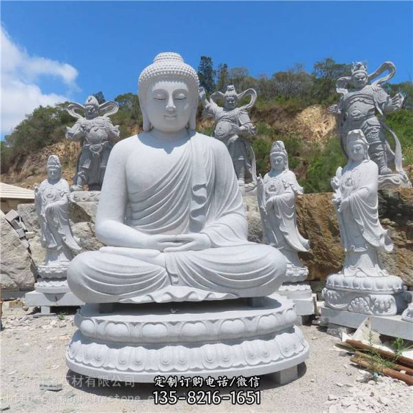 寺廟景區景點戶外大型石雕菩薩地藏王雕塑（4）