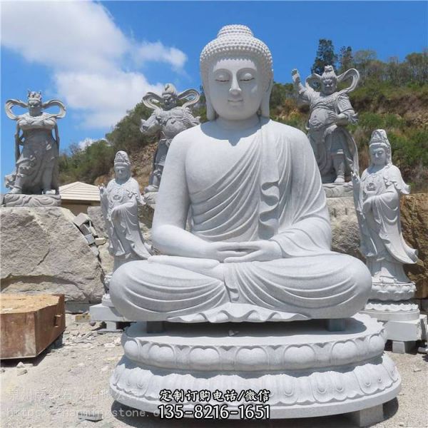 寺廟景區景點戶外大型石雕菩薩地藏王雕塑（5）