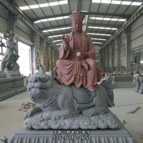 寺廟石雕文殊普賢雕塑（2）