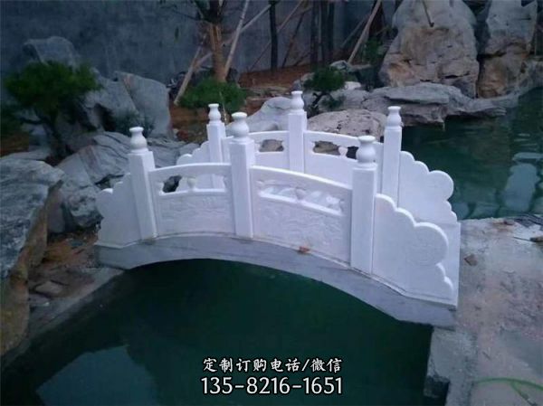 漢白玉小石橋雕塑別墅造景園林雕塑