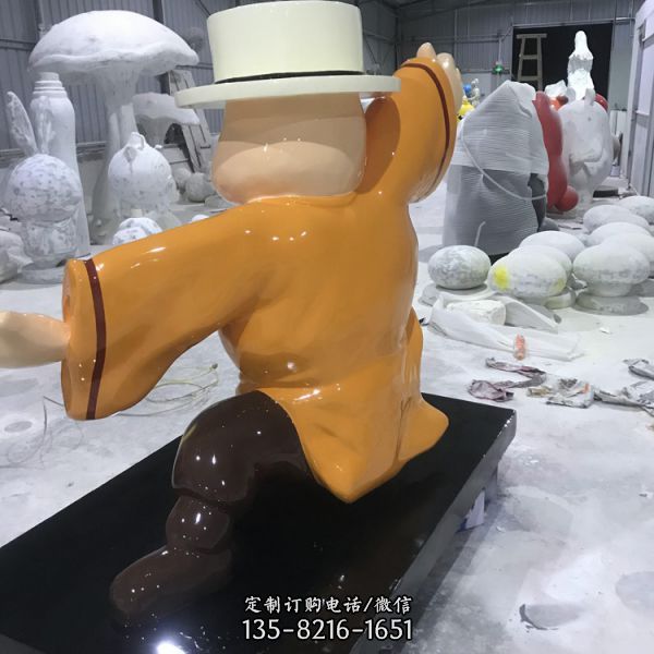 商場玻璃鋼動物卡通豬八戒公仔美陳擺件玩偶（3）