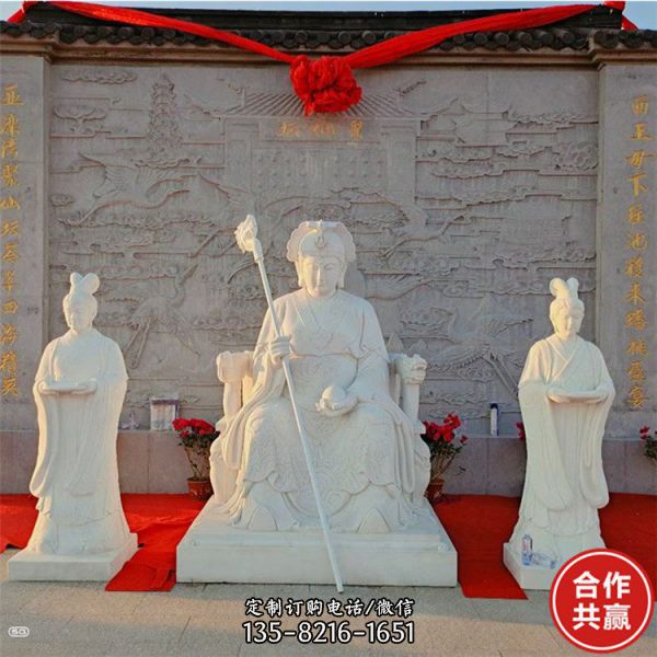 寺廟擺放大理石菩薩神像（2）