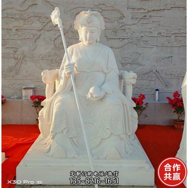 寺廟擺放大理石菩薩神像（3）