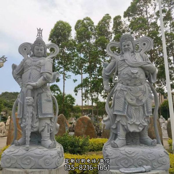 珈藍韋陀護法神花崗巖石雕像（2）