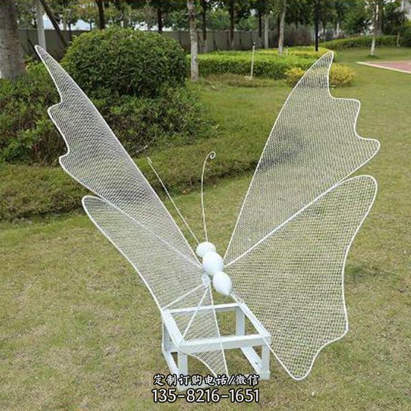 大型鐵藝鏤空蝴蝶擺件房地產園林景觀