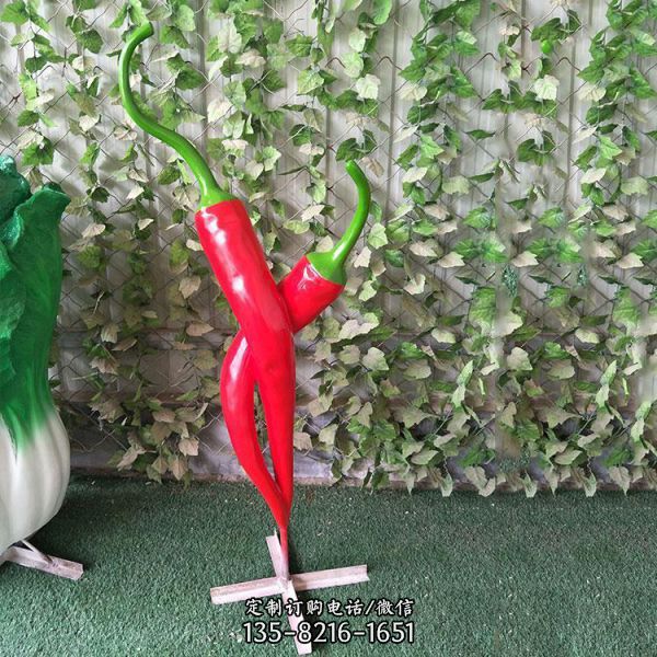 小辣椒紅辣椒玻璃鋼仿真植物雕塑