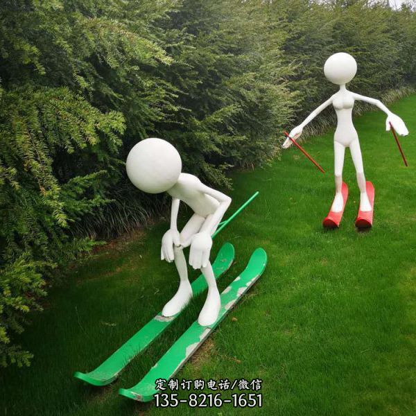 體育公園玻璃鋼騎行人物裝飾雕塑（2）