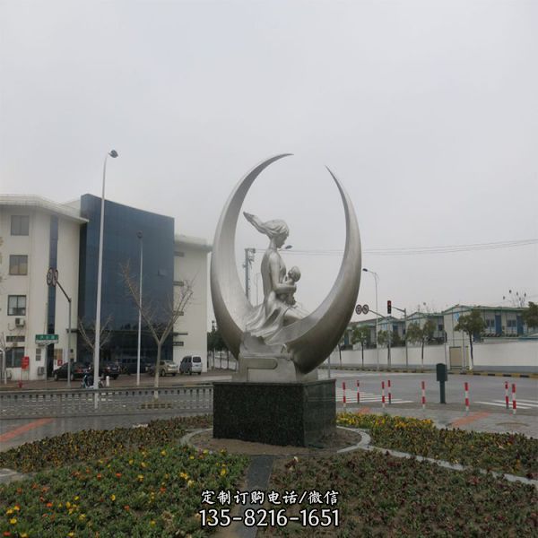 園林景觀小品抽象不銹鋼雕塑（6）