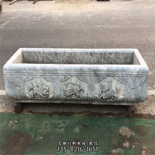 戶外擺件仿古石槽雕塑（1）