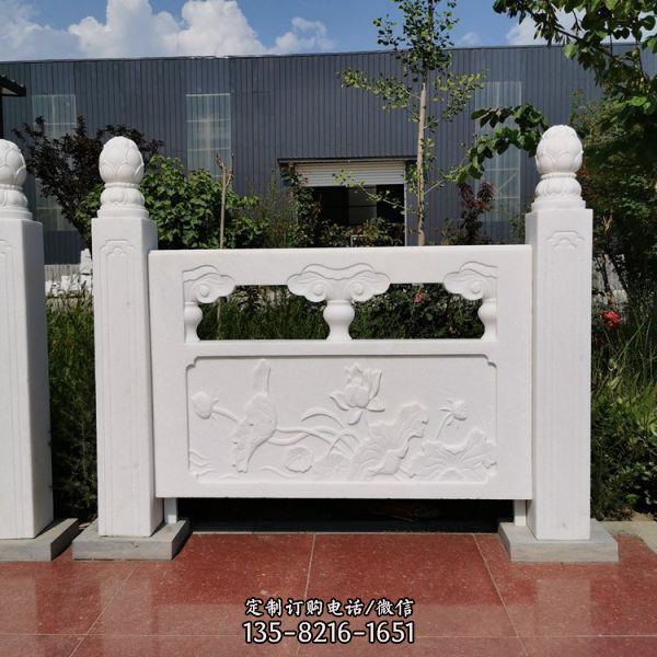 戶外景區大理石石雕護欄雕塑