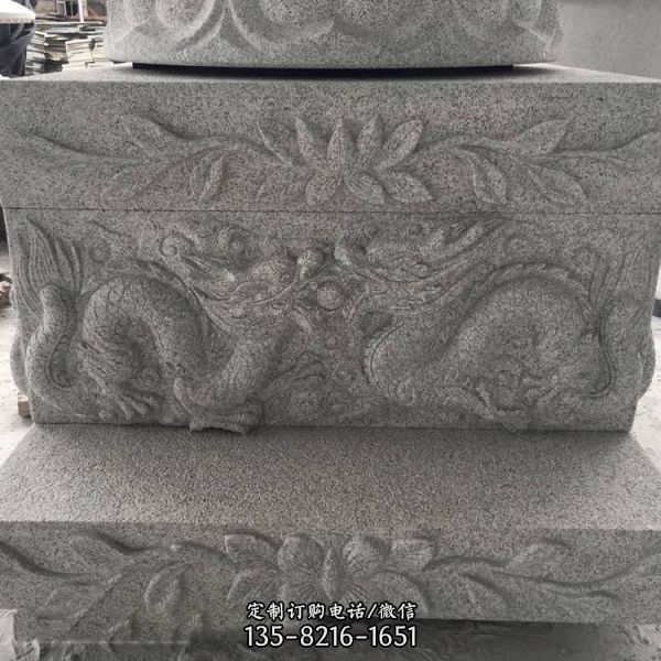 公園寺院戶外擺放花崗巖仿古雕刻佛塔（3）