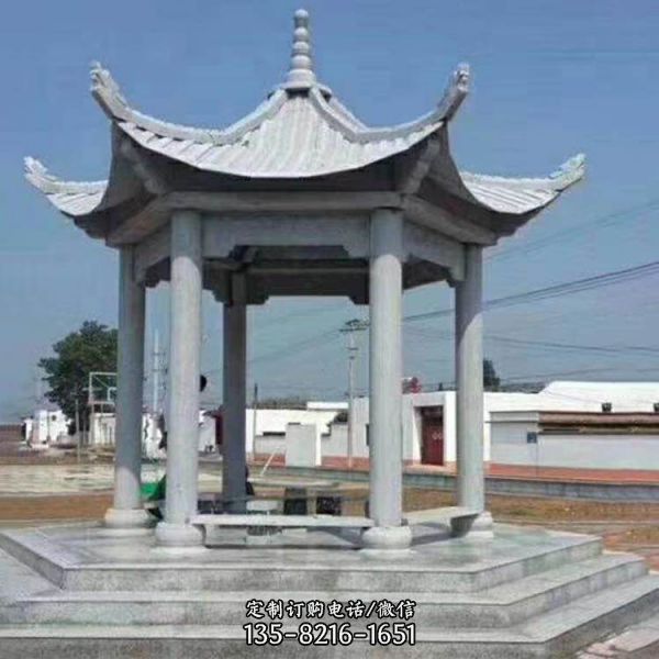 公園景區大型中式六角涼亭雕塑（2）