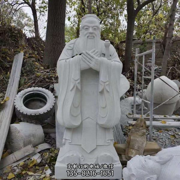 孔子石雕像，先賢夫子像