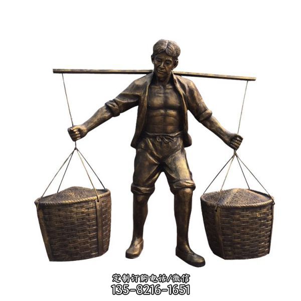 玻璃鋼仿銅民俗小品人物雕塑（6）
