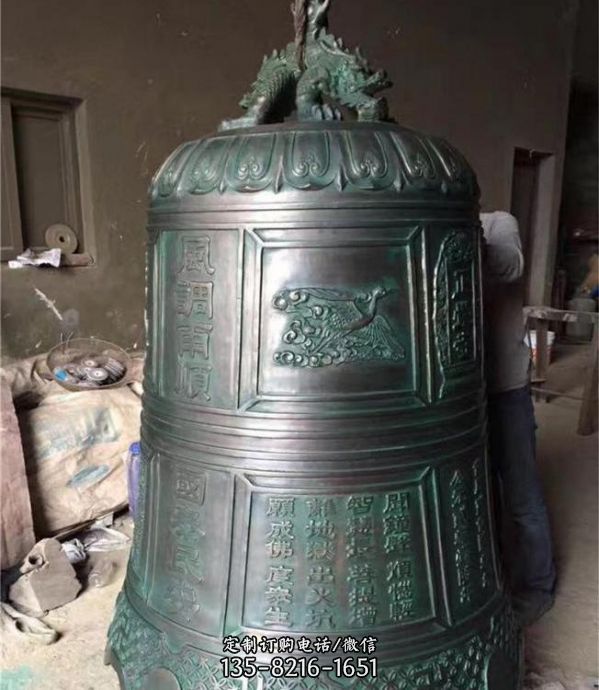 寺廟大型仿古青銅器銅鐘雕塑