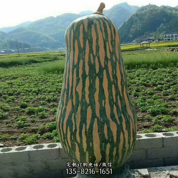 農場戶外廣場擺放玻璃鋼彩繪仿真西瓜果蔬雕塑（3）