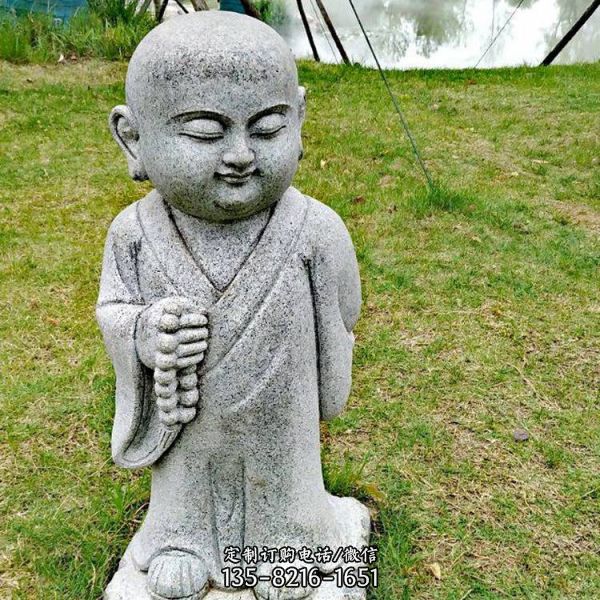 寺廟石材石雕小沙彌小和尚雕像（1）