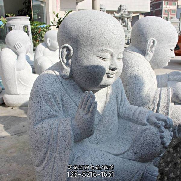 寺廟石材石雕小沙彌小和尚雕像（3）