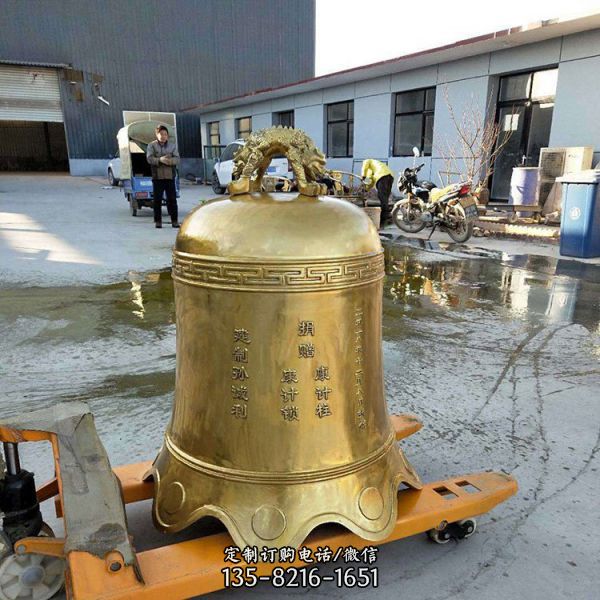 大型寺院廟青銅鑄造堂鐘雕塑（4）