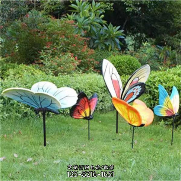 戶外不銹鋼蝴蝶擺件花園裝飾品（2）