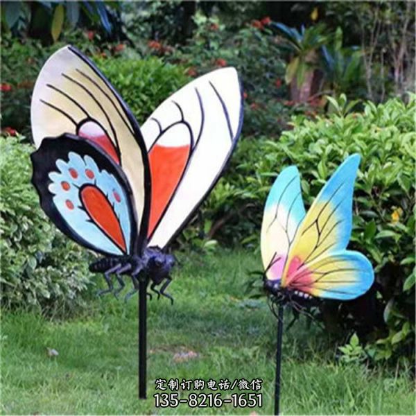 戶外不銹鋼蝴蝶擺件花園裝飾品（3）