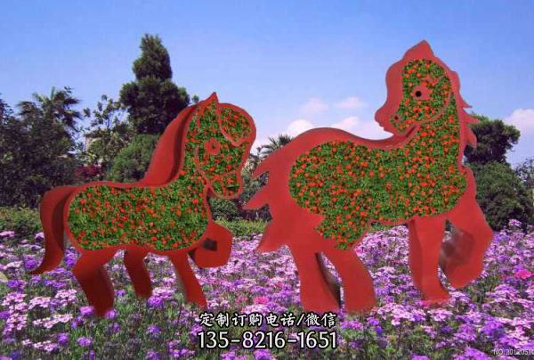公園仿真植物動(dòng)物大型綠草雕立體花壇（3）