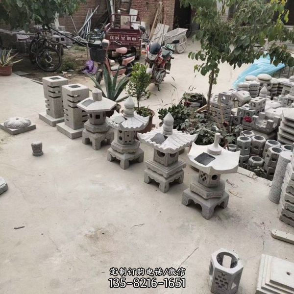 庭院仿古石雕 花園別墅石燈籠雕塑（4）