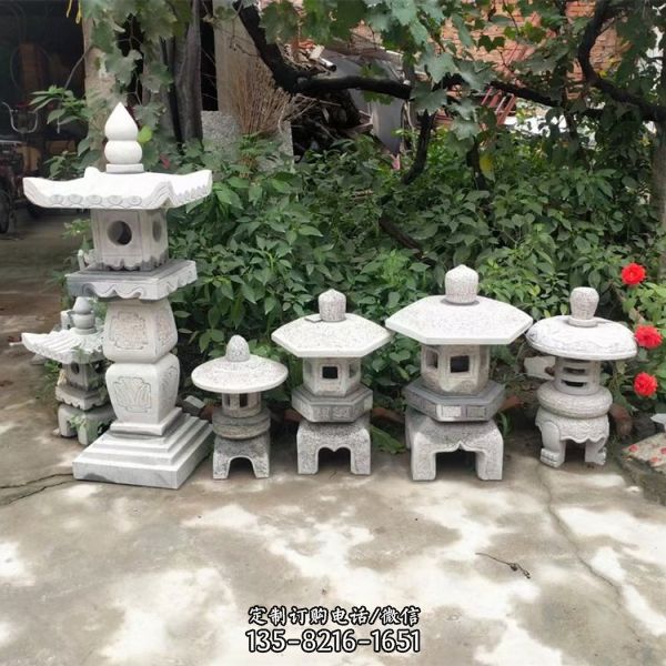 庭院仿古石雕 花園別墅石燈籠雕塑（3）