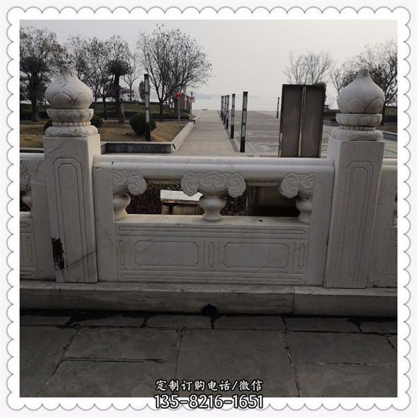 公園裝飾漢白玉雕刻防護石欄桿（3）