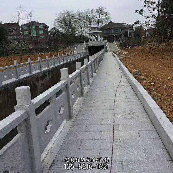 城市街頭河道大理石石雕園林護欄雕塑（3）