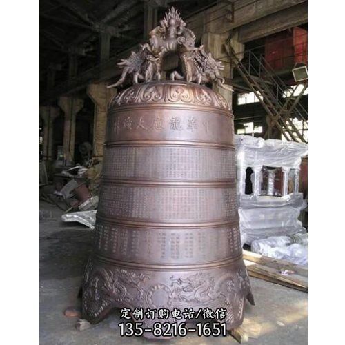 寺廟祈福紫銅戶外大型銅鐘雕塑（1）