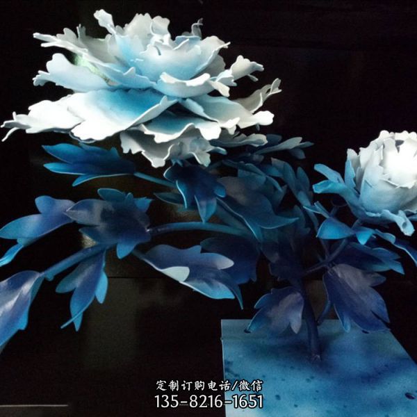 園林小區不銹鋼花朵水景雕塑小品擺件（3）