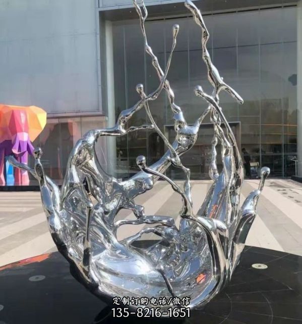 不銹鋼園林大型造型戶外城市景觀雕塑（4）