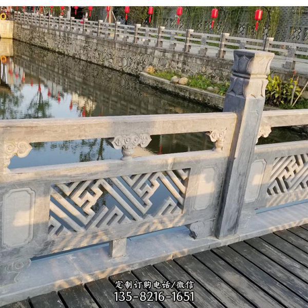 庭院別墅仿古做舊大理石石雕圍欄雕塑（3）