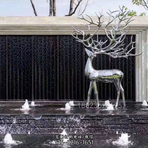 不銹鋼水滴創(chuàng)意酒店門(mén)口大型擺件（2）
