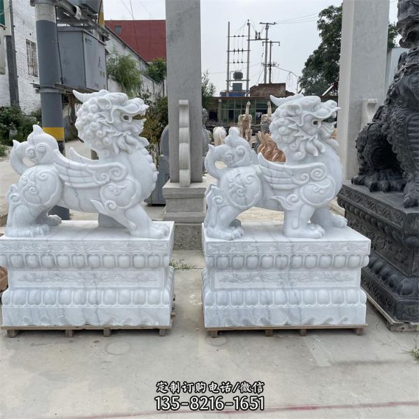 園林庭院大理石石雕園林動物雕塑